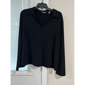 New York & Company Women's V Neck Blouse, Long Sleeve - XL